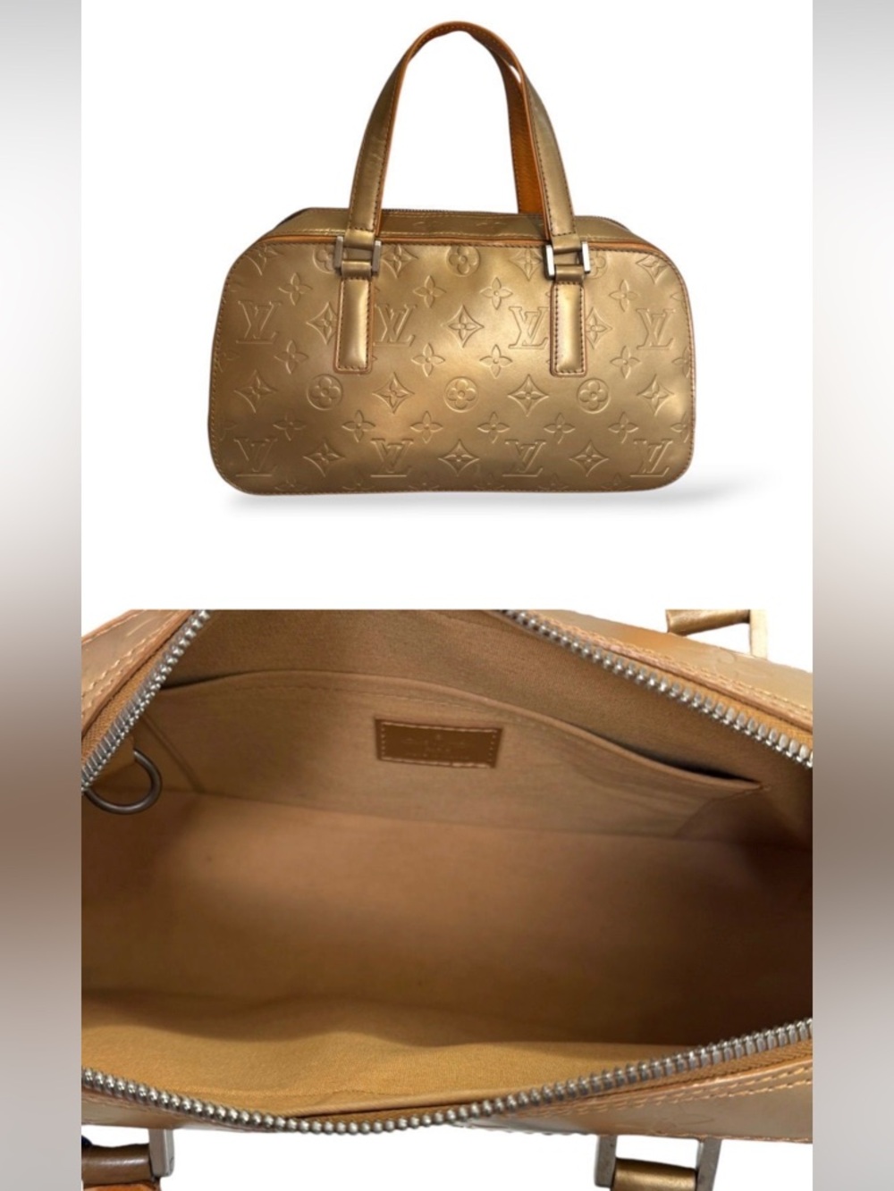 Gold Monogram LV Mat Sheldon with COA. Great condition!